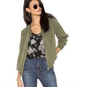 Olive Green Women’s Bomber Jacket